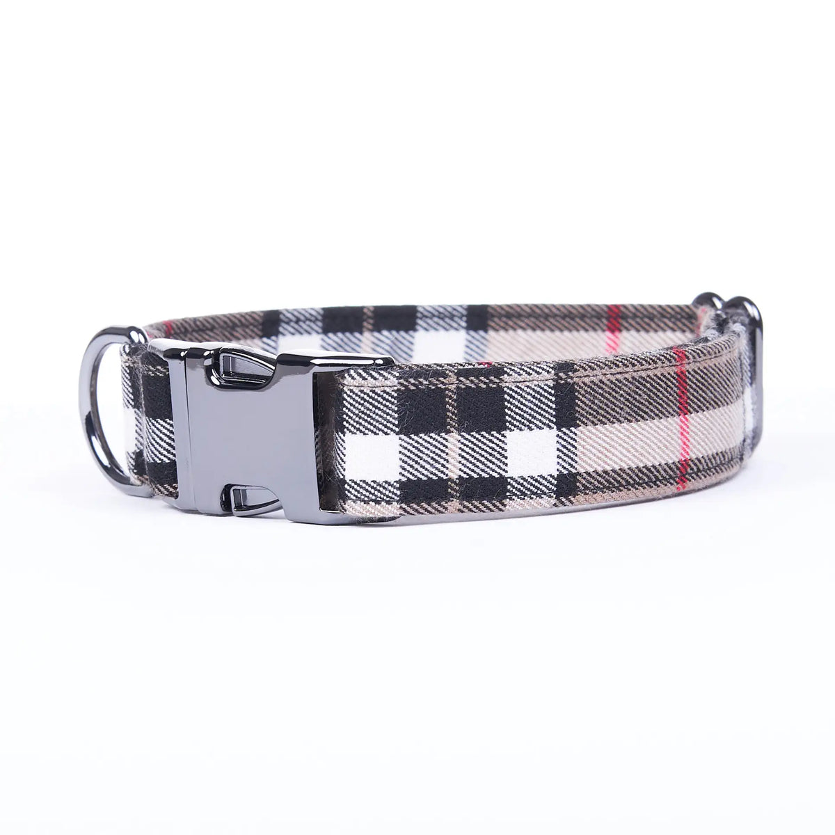 Awesome Paws Hondenhalsband - Schotse Ruit Beige Bruin