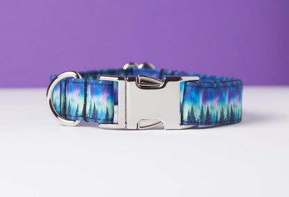Awesome Paws Hondenhalsband - Noorderlicht Aurora Forest