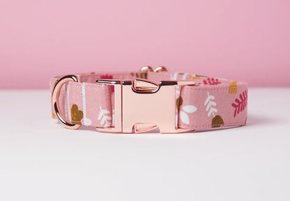 Awesome Paws Hondenhalsband - Roze Floral Patroon Pink