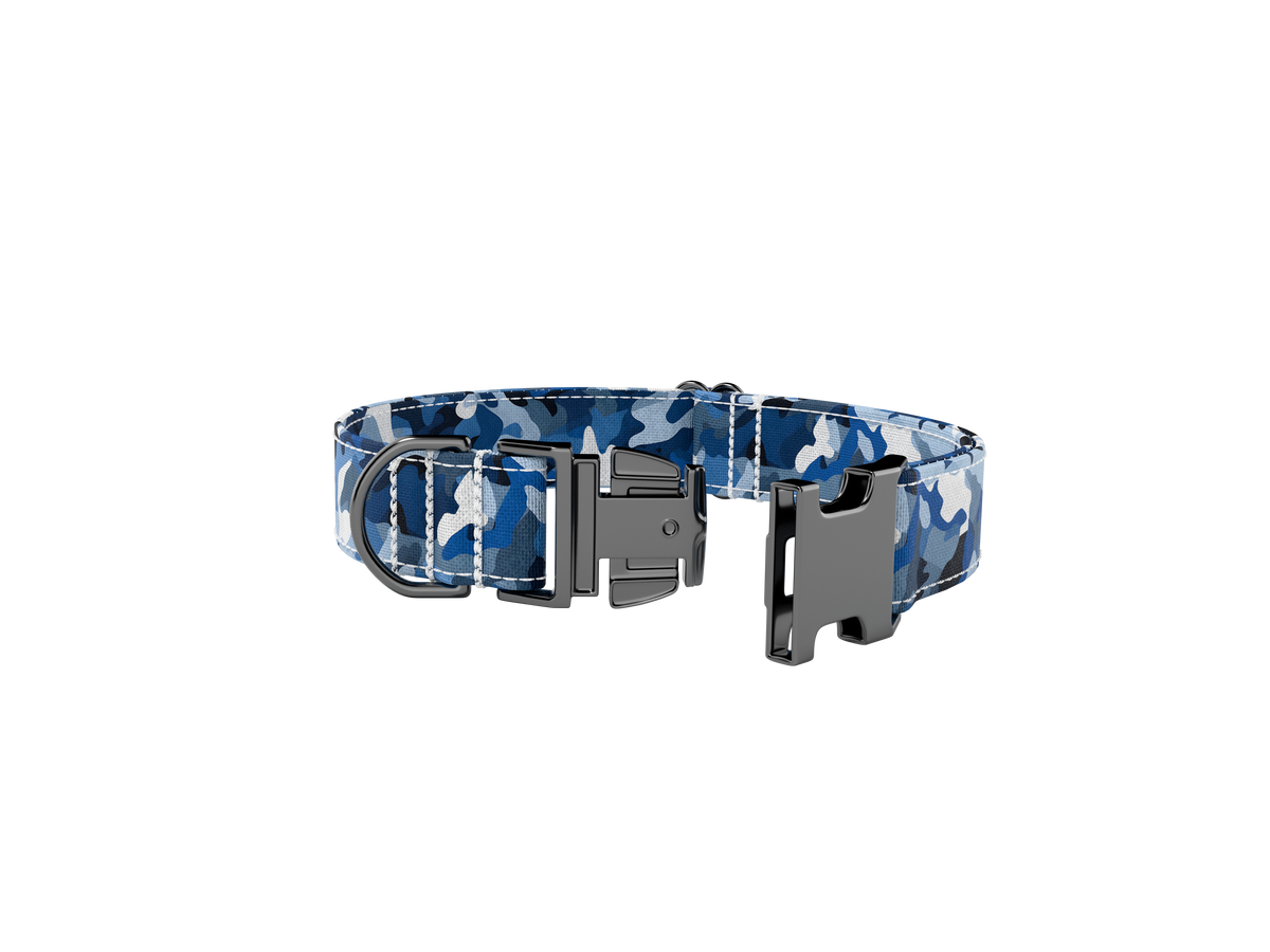 Awesome Paws Hondenhalsband - Camouflage Blauw