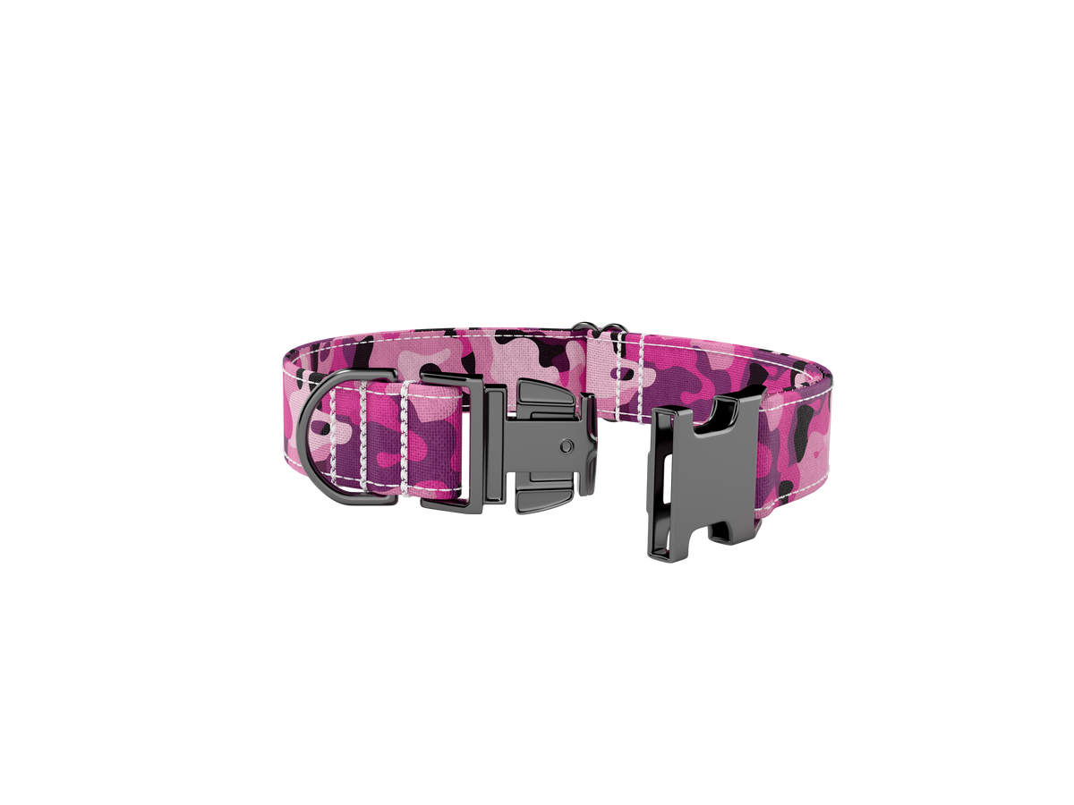 Halsband - Camouflage roze