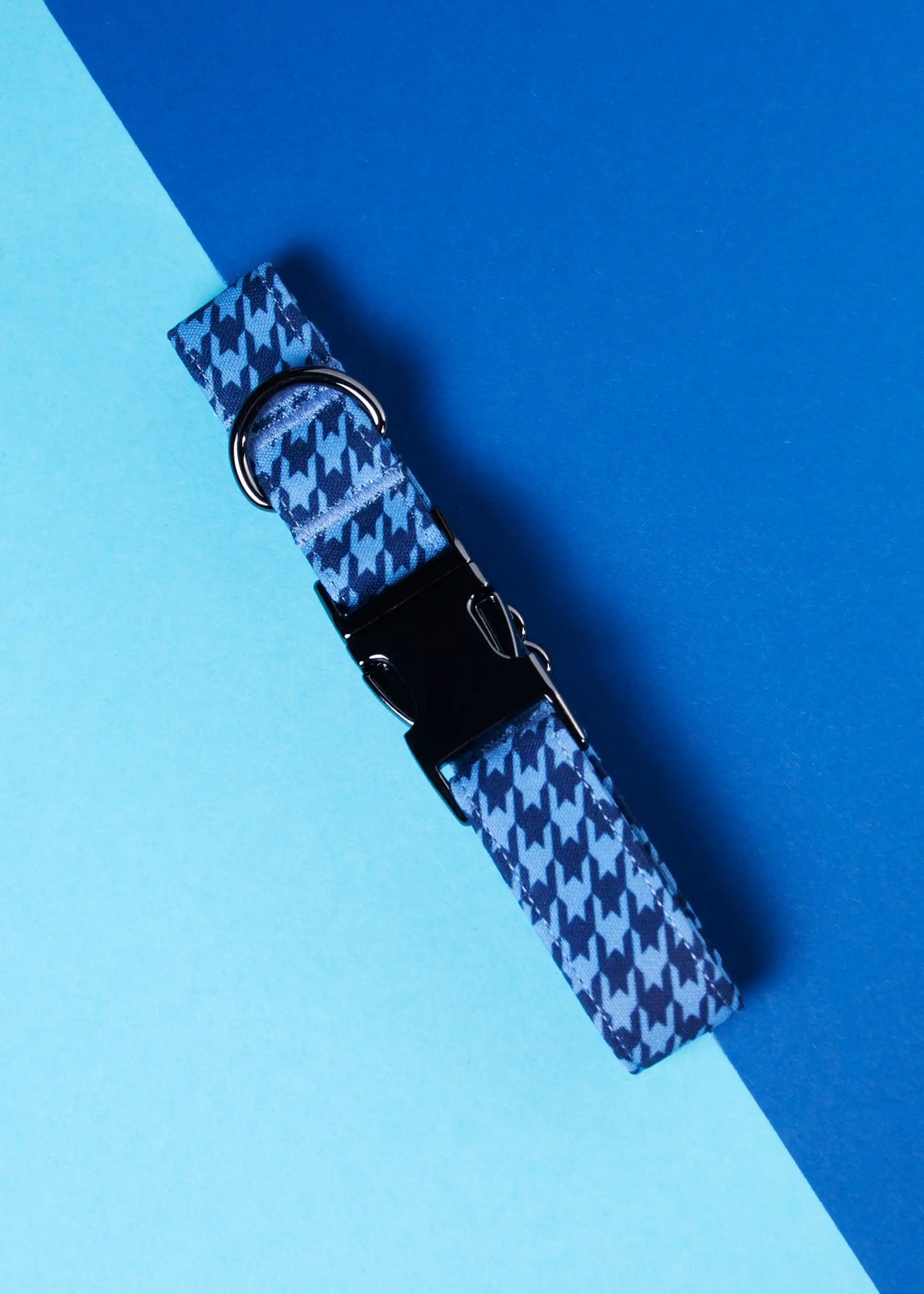 Awesome Paws Hondenhalsband - Pied de Poule Blauw