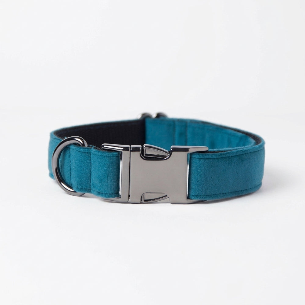 Awesome Paws Hondenhalsband - Suède Velvet Blauw