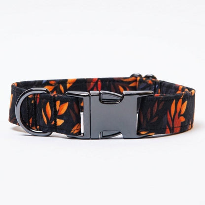 Awesome Paws Hondenhalsband - Herfst Geel Oranje Bloemen