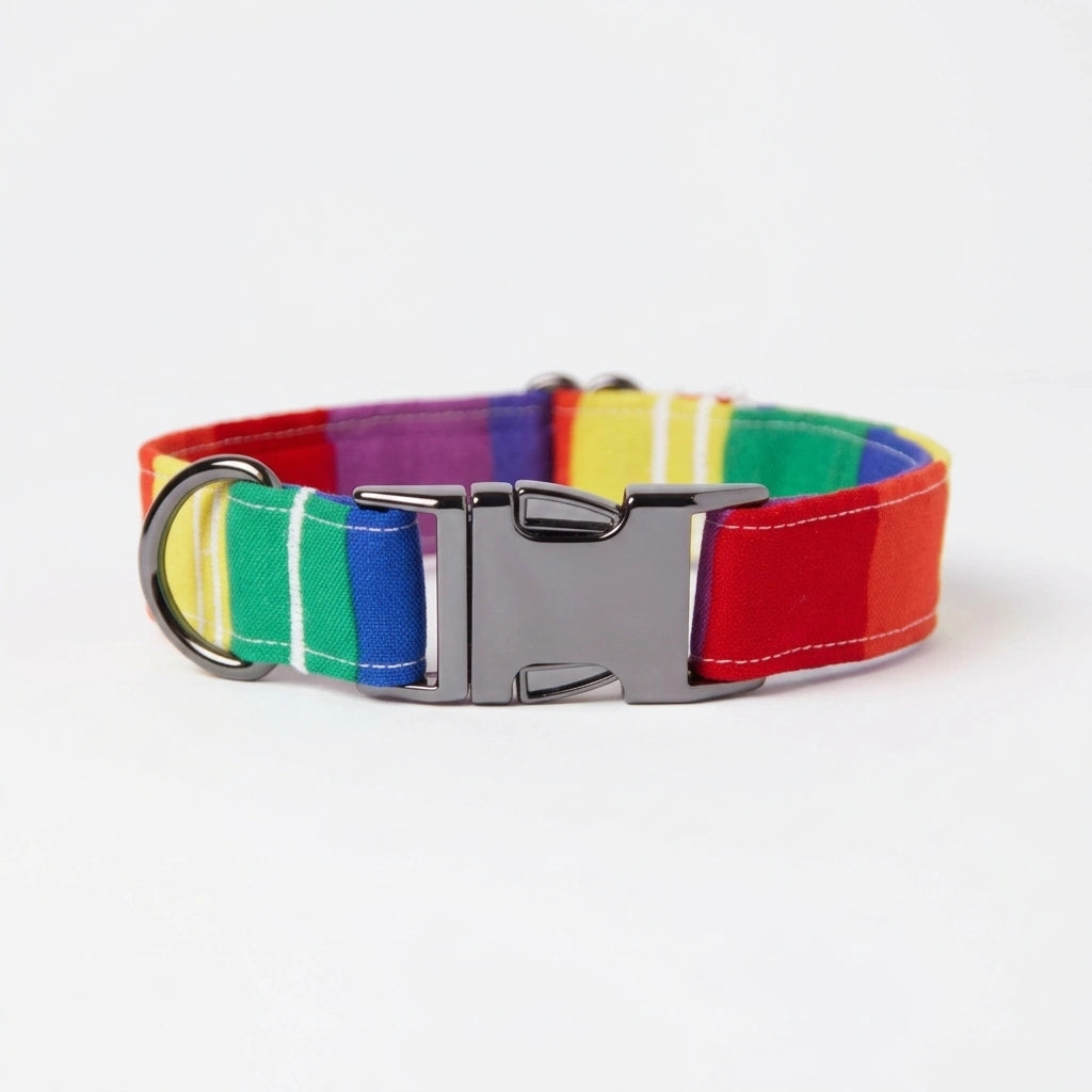 Awesome Paws Hondenhalsband - Regenboog Patroon Multicolor