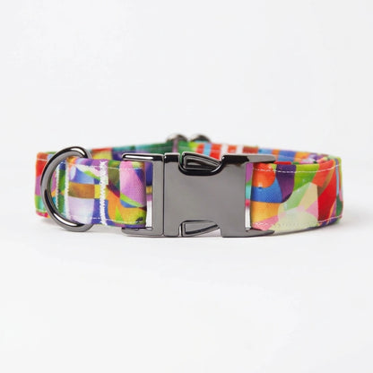 Awesome Paws Hondenhalsband - Rainbow Abstract Multicolor