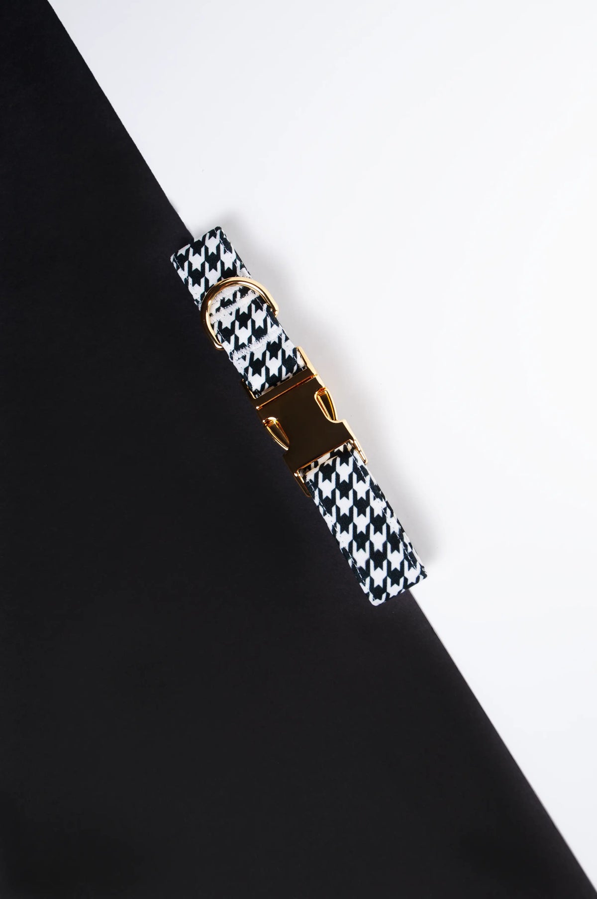 Awesome Paws Hondenhalsband - Pied de Poule Zwart Wit